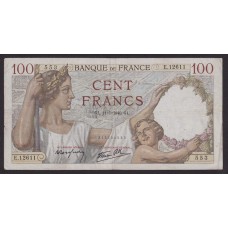 FRANCIA 1940 BILLETE DE 100 FRANCOS SEGUNDA GUERRA MUNDIAL